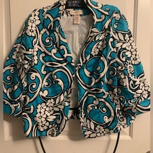 Women’s Medium Covington Teal Coat/Blazer, qtr sleeve, P2P 20”